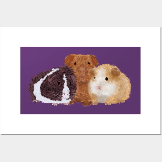 Three Guinea Pigs Wall Art by ahadden